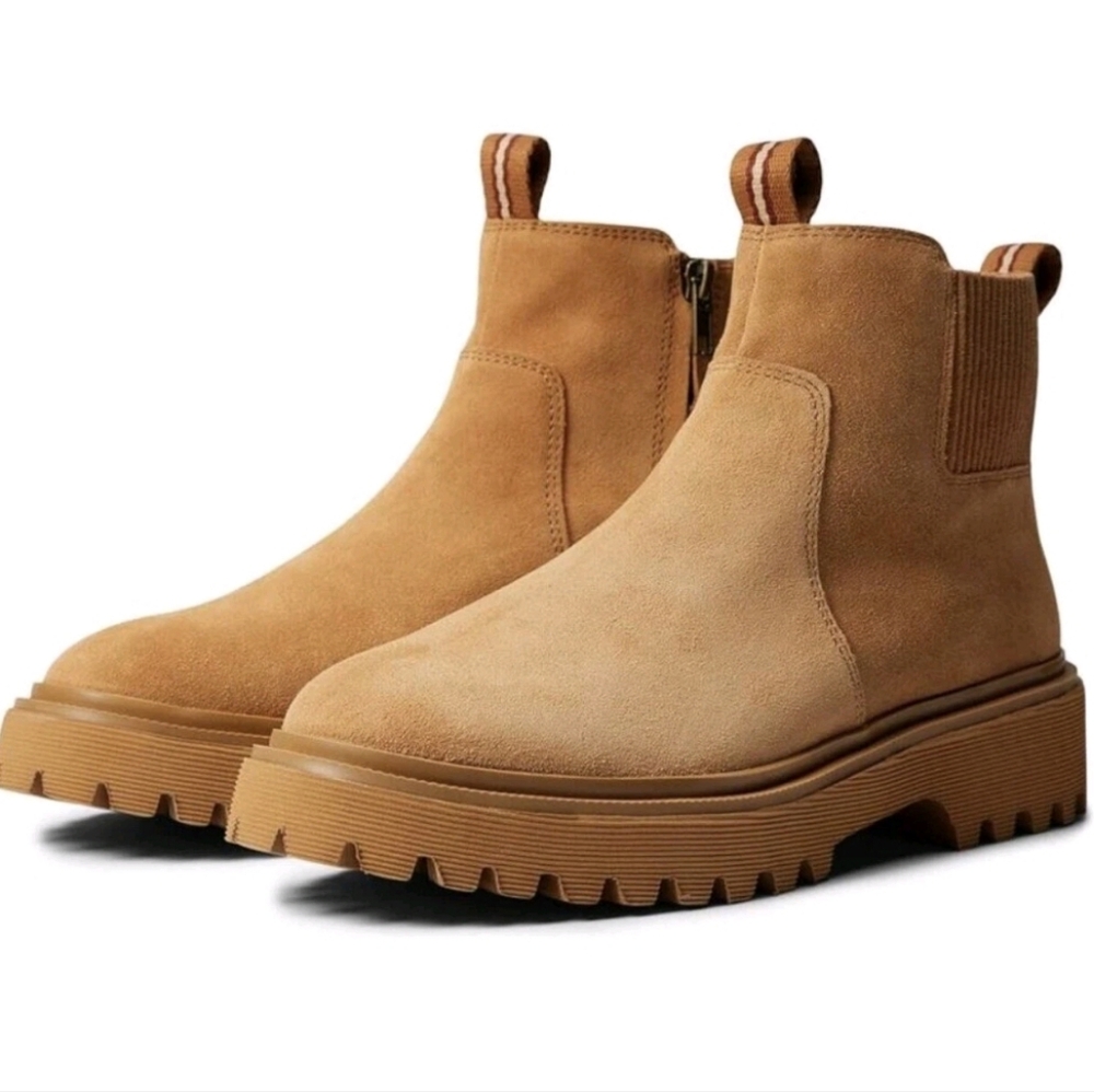 NWOB Madewell Calvin Boot Distant Sand Suede Size 7.5